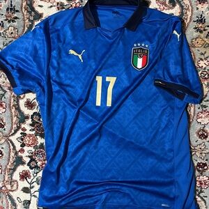 Puma Italy Azure Blue Soccer Jersey IMMOBILE soccer jersey